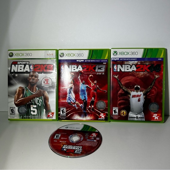 NBA 2K9 2K12 2K13 2K14 -Game Bundle Lot of 4 Basketball Dream Xbox 360 Untested - Picture 1 of 10